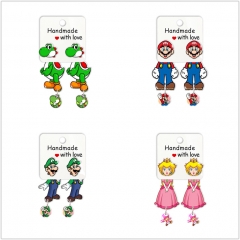 5 Styles Super Mario Bro. Princess Peach Anime Alloy Earring