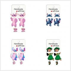 6 Styles Lilo & Stitch Anime Alloy Earring