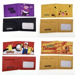 4 Styles Pokemon Cartoon Short Purse Anime PVC Wallet