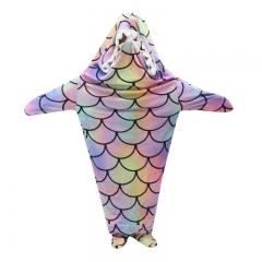 4 Size Mermaid Anime Plush Flannel Sleeping Bag Pajamas