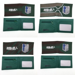 Attack on Titan Cartoon PVC Material Short Purse Anime Wallet