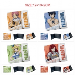 7 Styles Fairy Tail PU Short Hidden Snap Button Purse Anime Wallet