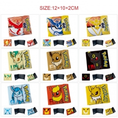 22 Styles Pokemon PU Short Hidden Snap Button Purse Anime Wallet