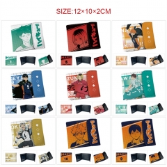 9 Styles Haikyuu PU Short Hidden Snap Button Purse Anime Wallet