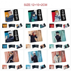 11 Styles Jujutsu Kaisen PU Short Hidden Snap Button Purse Anime Wallet