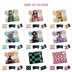 14 Styles Demon Slayer: Kimetsu no Yaiba PU Short Hidden Snap Button Purse Anime Wallet