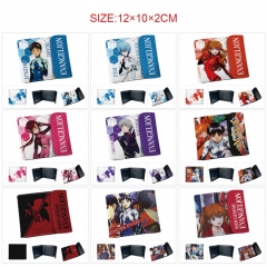 9 Styles EVA/Neon Genesis Evangelion PU Short Hidden Snap Button Purse Anime Wallet