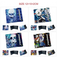 4 Styles Undertale PU Short Hidden Snap Button Purse Anime Wallet