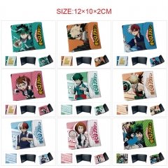 9 Styles My Hero Academia PU Short Hidden Snap Button Purse Anime Wallet