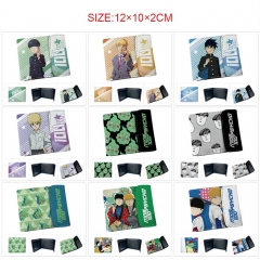9 Styles Mob Psycho 100 PU Short Hidden Snap Button Purse Anime Wallet