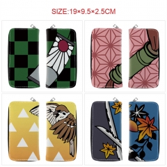 7 Styles Demon Slayer: Kimetsu no Yaiba PU Zipper Long Purse Anime Wallet