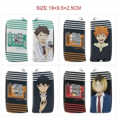 6 Styles Haikyuu PU Zipper Long Purse Anime Wallet