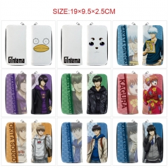 10 Styles Gintama PU Zipper Long Purse Anime Wallet