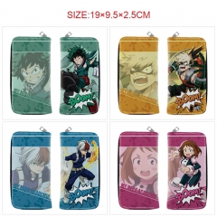 8 Styles My Hero Academia PU Zipper Long Purse Anime Wallet