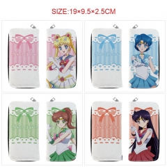 7 Styles Pretty Soldier Sailor Moon PU Zipper Long Purse Anime Wallet