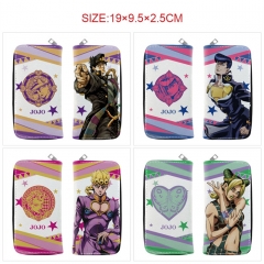 7 Styles JoJo's Bizarre Adventure PU Zipper Long Purse Anime Wallet