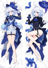 (50*150CM) 4 Styles Genshin Impact Furina Sexy Girl Soft Bolster Body Long Anime Pillow