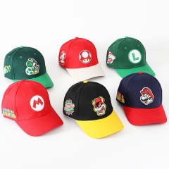 9 Styles Super Mario Bro For Children's Baseball Cap Anime Hat