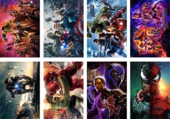 8PCS/SET 42*29CM Marvel's The Avengers Cartoon Anime Paper Poster