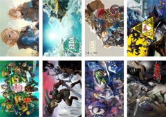 8PCS/SET 42*29CM The Legend Of Zelda Cartoon Anime Paper Poster