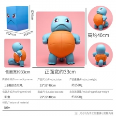 宠物小精灵1比1傲娇杰尼龟彩盒手办高40厘米重2000克 口袋妖怪 神奇宝贝 大号傲娇杰尼龟 卡拉 小精灵 大手办模型摆件