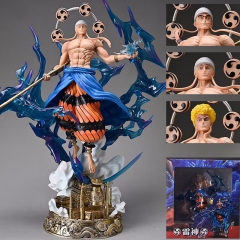 38CM One Piece Enel Anime PVC Figure Doll With Light