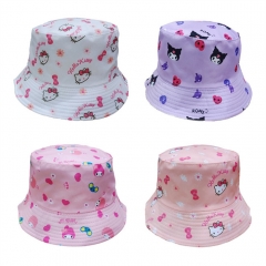 4 Styles Sanrio Kuromi Anime Double Sided Fisherman's Hat