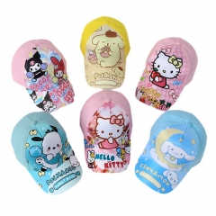 11 Styles Sanrio Melody Cinnamoroll Pom Kuromi Kitty For Children's Baseball Cap Anime Hat