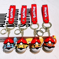 4 Style Pokemon Detective Pikachu Anime Figure Keychain