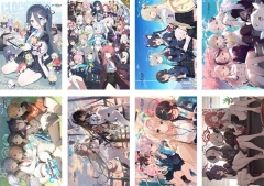 2 Styles 8PCS/SET 42*29CM Blue Archive Cartoon Paper Anime Poster