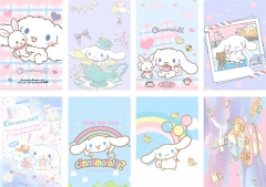 8PCS/SET 42*29CM Sanrio Cinnamoroll Cartoon Anime Paper Poster