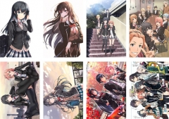 8PCS/SET 42*29CM My Youth Romantic Comedy is Wrong, as I Expected Cartoon Paper Anime Poster