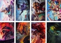 8PCS/SET 42*29CM League of Legends Cartoon Anime Paper Poster