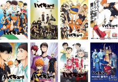 8PCS/SET 42*29CM Haikyuu Cartoon Anime Paper Poster