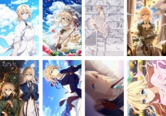 8PCS/SET 42*29CM Violet Evergarden Cartoon Anime Paper Poster
