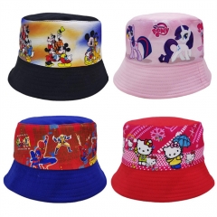 16 Styles Kitty Mickey Mouse Pikachu Spider Man For Children Anime Fisherman's Hat