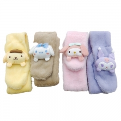 4 Styles Sanrio Melody Cinnamoroll Pom Kuromi Anime Scarf