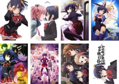 2 Styles 8PCS/SET 42*29CM Cyuunibyou Demo Koigashitai Cartoon Paper Anime Poster