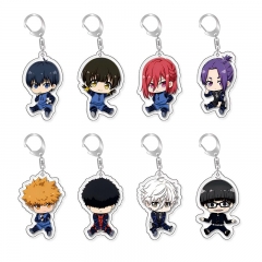 8 Styles Blue Lock Cartoon Anime Acrylic Keychain