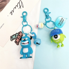 2 Styles Monsters University Cartoon Anime Figure Keychain （With Light）