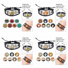 (Replaceable Pattern)3 Styles Haikyuu Cartoon Anime Bracelet Wristband