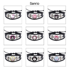 28 Styles Sanrio Hello Kitty Kuromi Cinnamoroll My Melody Cartoon Anime Bracelet Wristband