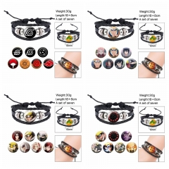 (Replaceable Pattern)6 Styles Naruto Cartoon Anime Bracelet Wristband