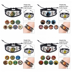 (Replaceable Pattern)4 Styles Harry Potter Cartoon Anime Bracelet Wristband