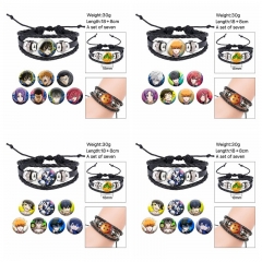 (Replaceable Pattern)3 Styles Blue Lock Cartoon Anime Bracelet Wristband