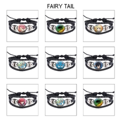 6 Styles Fairy Tail Cartoon Anime Bracelet Wristband