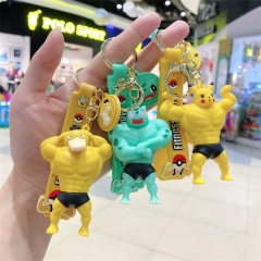 5 Styles Pokemon Pikachu Cartoon Anime Figure Keychain