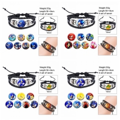 (Replaceable Pattern)3 Styles Sonic The Hedgehog Cartoon Anime Bracelet Wristband