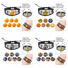 (Replaceable Pattern)3 Styles Dragon Ball Z Cartoon Anime Bracelet Wristband