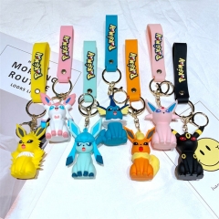 18 Styles Pokemon Pikachu Eevee Cartoon Anime Figure Keychain